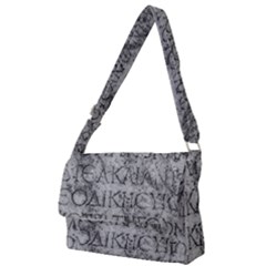 Ancient Greek Typography Photo Full Print Messenger Bag (s) by dflcprintsclothing