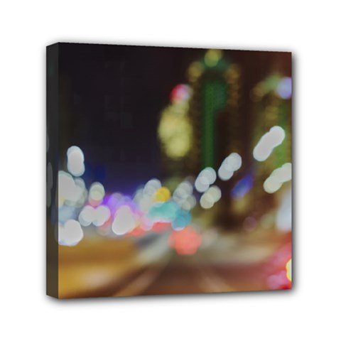 City Lights Series No4 Mini Canvas 6  X 6  (stretched)