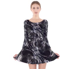 Celestial Diamonds Long Sleeve Velvet Skater Dress by MRNStudios