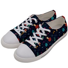 Bright Mushrooms Women s Low Top Canvas Sneakers by SychEva