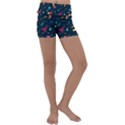 Bright Mushrooms Kids  Lightweight Velour Yoga Shorts View1