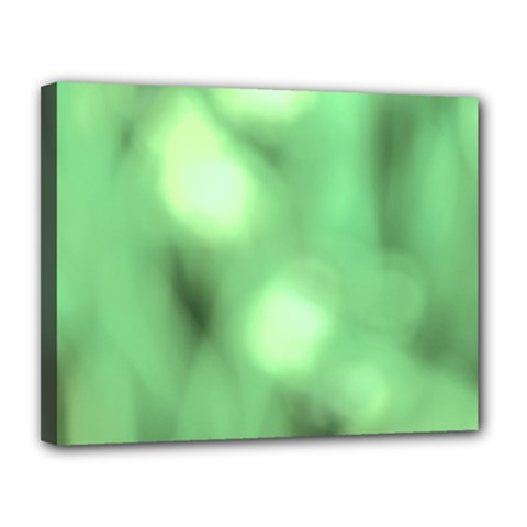 Green Vibrant Abstract No4 Canvas 14  X 11  (stretched) by DimitriosArt