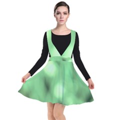Green Vibrant Abstract No4 Plunge Pinafore Dress by DimitriosArt