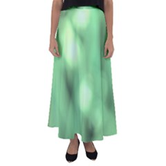 Green Vibrant Abstract No4 Flared Maxi Skirt by DimitriosArt