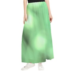 Green Vibrant Abstract No4 Maxi Chiffon Skirt by DimitriosArt