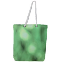 Green Vibrant Abstract No4 Full Print Rope Handle Tote (large) by DimitriosArt