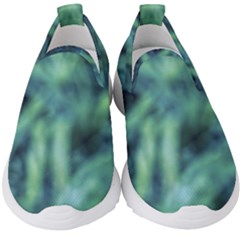 Blue Abstract Stars Kids  Slip On Sneakers by DimitriosArt