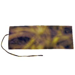 Yellow Abstract Stars Roll Up Canvas Pencil Holder (s)