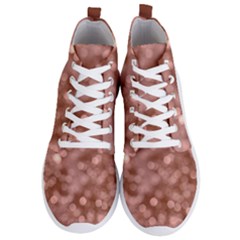 Light Reflections Abstract No6 Rose Men s Lightweight High Top Sneakers by DimitriosArt