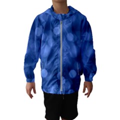 Light Reflections Abstract No5 Blue Kids  Hooded Windbreaker by DimitriosArt