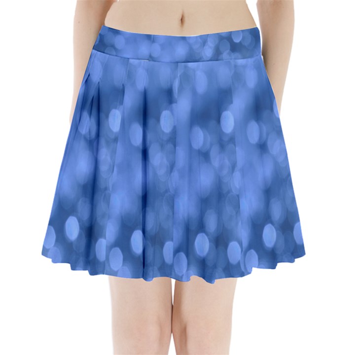 Light Reflections Abstract No5 Blue Pleated Mini Skirt