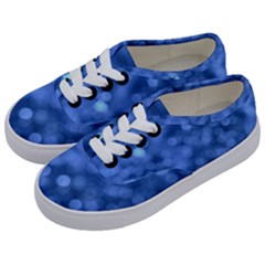 Light Reflections Abstract No5 Blue Kids  Classic Low Top Sneakers by DimitriosArt