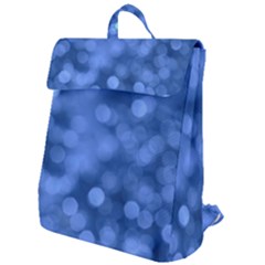 Light Reflections Abstract No5 Blue Flap Top Backpack by DimitriosArt