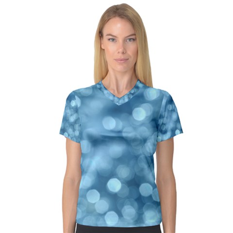 Light Reflections Abstract No8 Cool V-neck Sport Mesh Tee by DimitriosArt