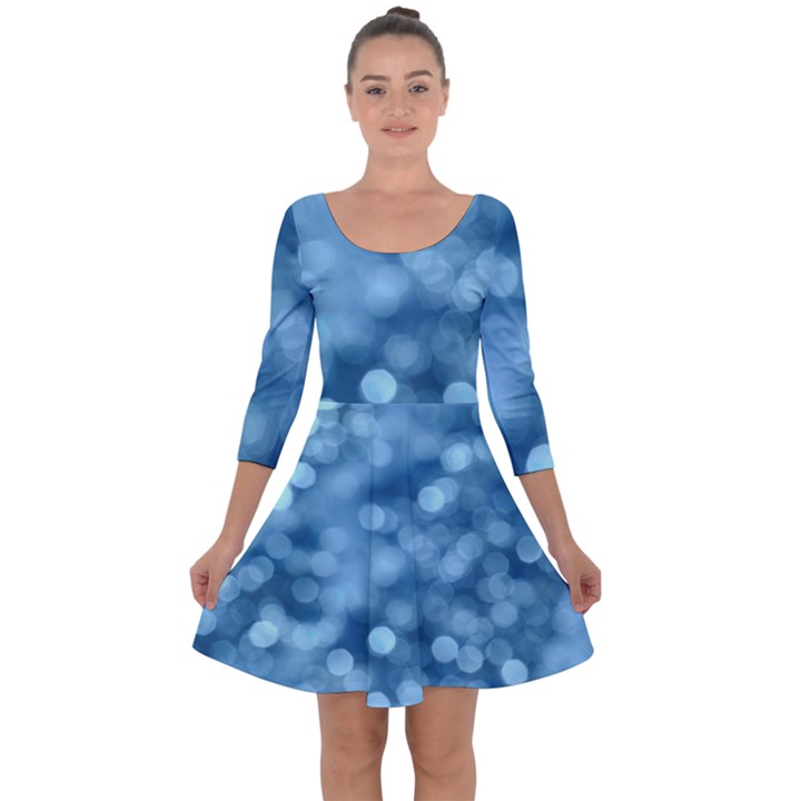 Light Reflections Abstract No8 Cool Quarter Sleeve Skater Dress