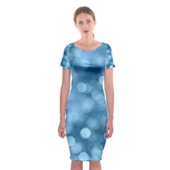 Light Reflections Abstract No8 Cool Classic Short Sleeve Midi Dress