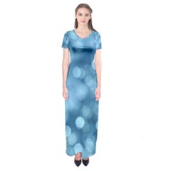 Light Reflections Abstract No8 Cool Short Sleeve Maxi Dress