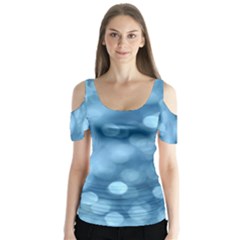 Light Reflections Abstract No8 Cool Butterfly Sleeve Cutout Tee 