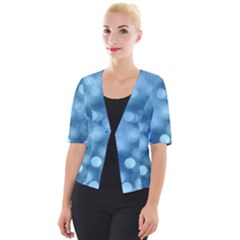 Light Reflections Abstract No8 Cool Cropped Button Cardigan