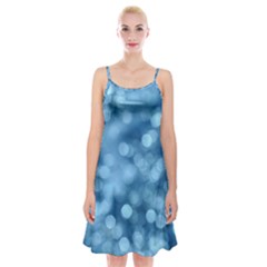 Light Reflections Abstract No8 Cool Spaghetti Strap Velvet Dress