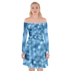 Light Reflections Abstract No8 Cool Off Shoulder Skater Dress