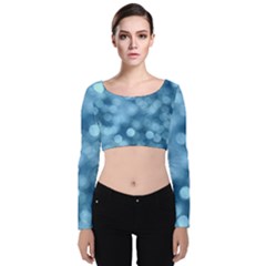 Light Reflections Abstract No8 Cool Velvet Long Sleeve Crop Top