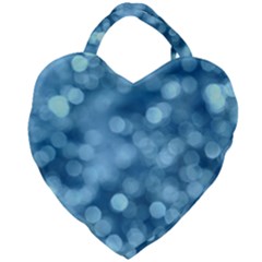 Light Reflections Abstract No8 Cool Giant Heart Shaped Tote