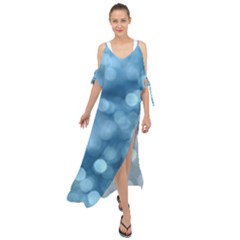 Light Reflections Abstract No8 Cool Maxi Chiffon Cover Up Dress