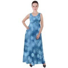 Light Reflections Abstract No8 Cool Empire Waist Velour Maxi Dress