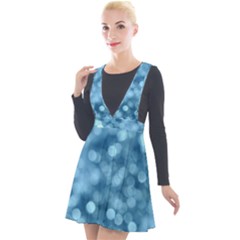 Light Reflections Abstract No8 Cool Plunge Pinafore Velour Dress