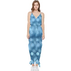 Light Reflections Abstract No8 Cool Sleeveless Tie Ankle Jumpsuit