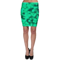 Light Reflections Abstract No10 Green Bodycon Skirt by DimitriosArt