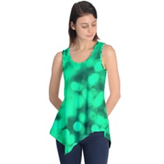 Light Reflections Abstract No10 Green Sleeveless Tunic by DimitriosArt