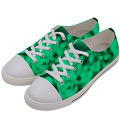 Light Reflections Abstract No10 Green Women s Low Top Canvas Sneakers