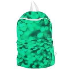 Light Reflections Abstract No10 Green Foldable Lightweight Backpack by DimitriosArt