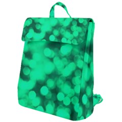 Light Reflections Abstract No10 Green Flap Top Backpack by DimitriosArt