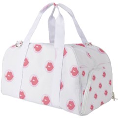 Lips Bubblegum Pattern Burner Gym Duffel Bag by Littlebird