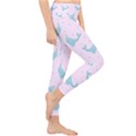 Narwales Stars  Pattern Pink Lightweight Velour Classic Yoga Leggings View4