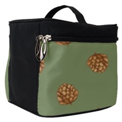 Pine Cones Green Make Up Travel Bag (small) by Littlebird
