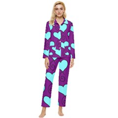 S9 Womens  Long Sleeve Velvet Pocket Pajamas Set by SomethingForEveryone