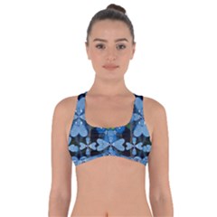 Rare Excotic Blue Flowers In The Forest Of Calm And Peace Got No Strings Sports Bra by pepitasart