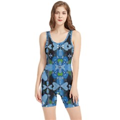 Rare Excotic Blue Flowers In The Forest Of Calm And Peace Women s Wrestling Singlet by pepitasart