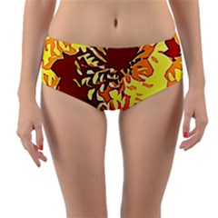 Sunflowers Reversible Mid-waist Bikini Bottoms by 3cl3ctix