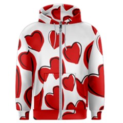 Scribbled Love Men s Zipper Hoodie