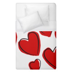 Scribbled Love Duvet Cover (single Size) by SomethingForEveryone