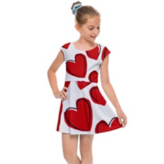 Scribbled Love Kids  Cap Sleeve Dress