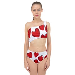 Scribbled Love Spliced Up Two Piece Swimsuit