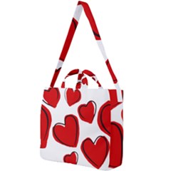 Scribbled Love Square Shoulder Tote Bag