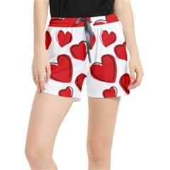 Scribbled Love Women s Runner Shorts