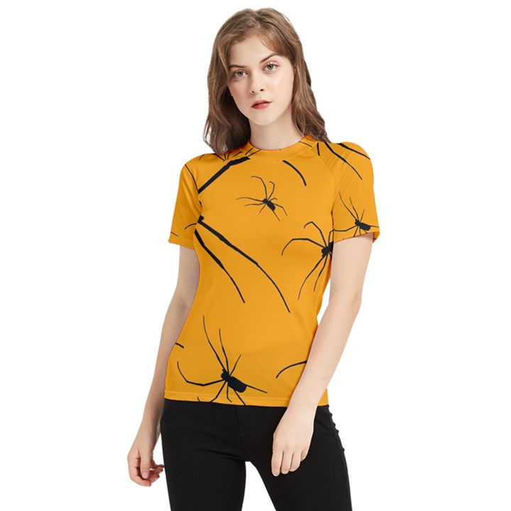 Scary Long Leg Spiders Women s Short Sleeve Rash Guard